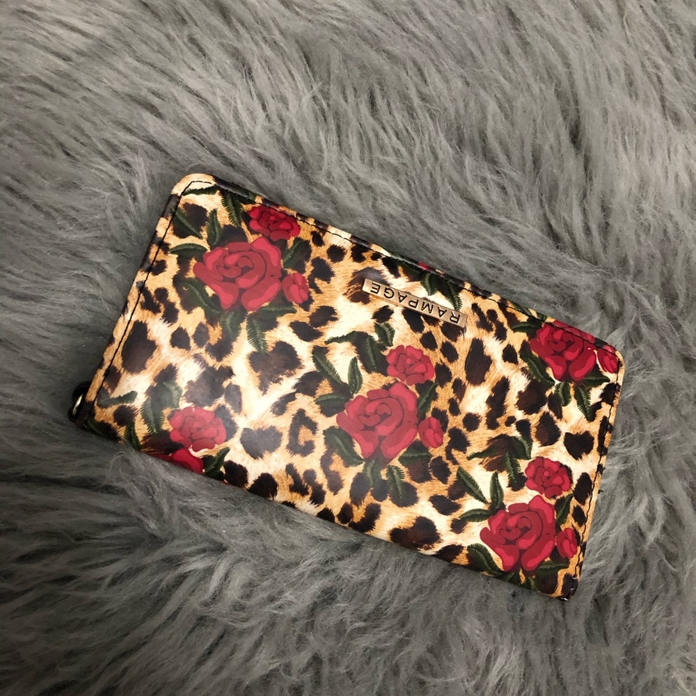 Rampage Cheetah Print Rose Wristlet